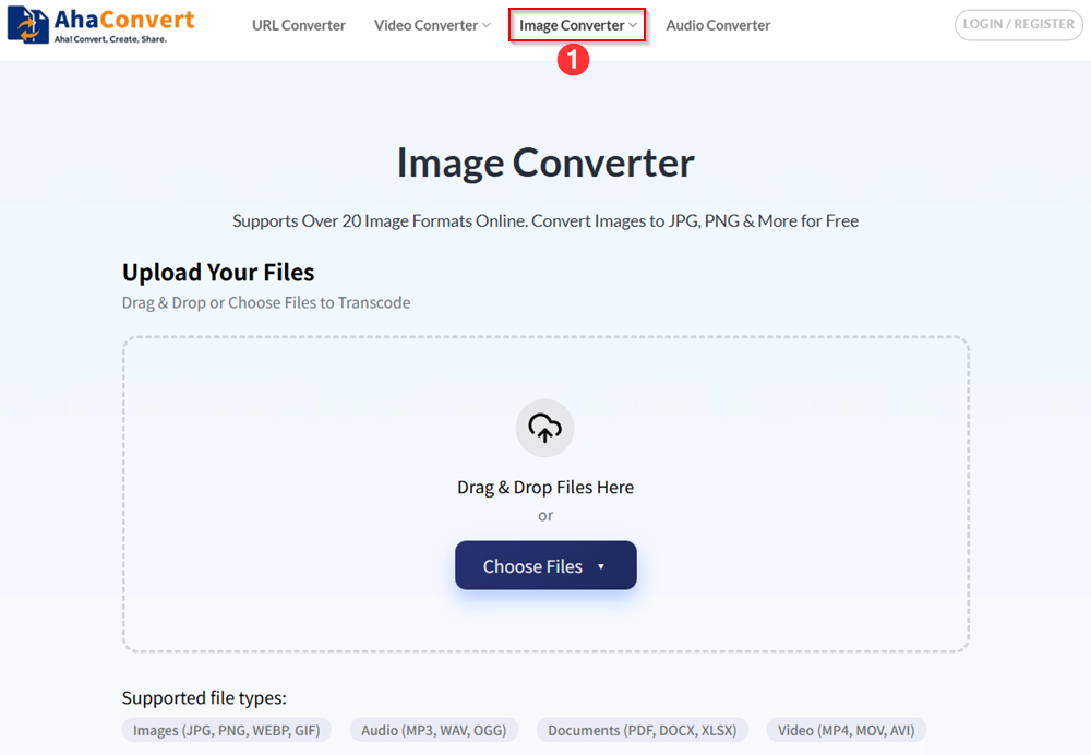 step 1: choose JPEG to JPG image converter