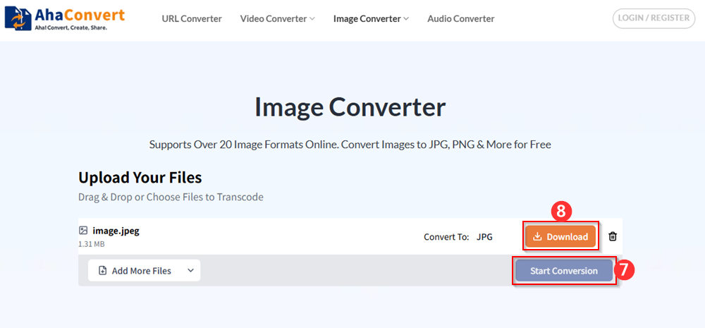 step 4: convert and download your JPG files